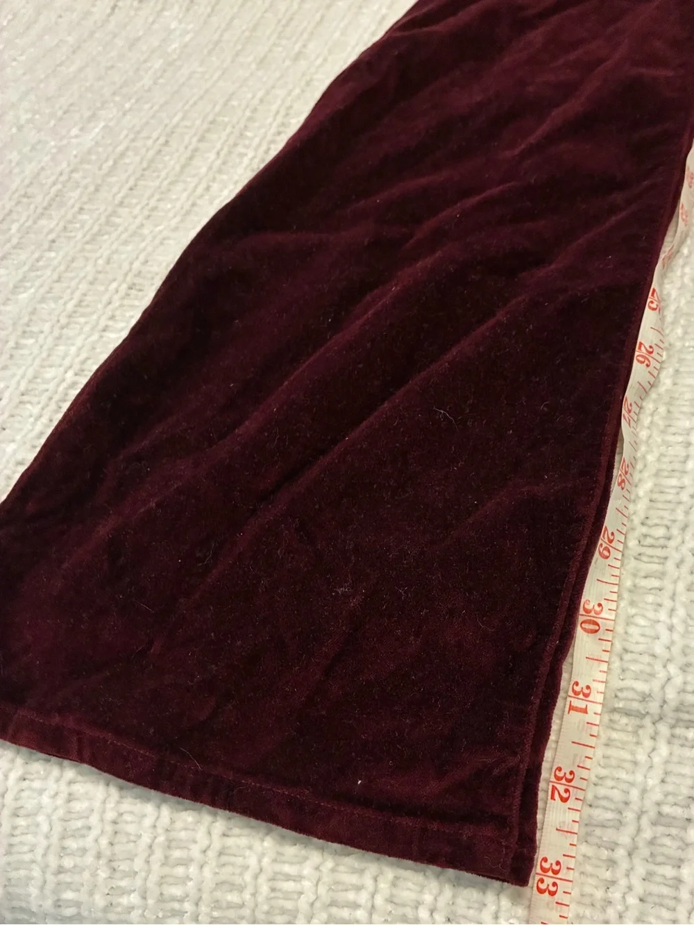 🆕 NWOT Hudson | Y2K Red Velvet Flare in Burgundy Red